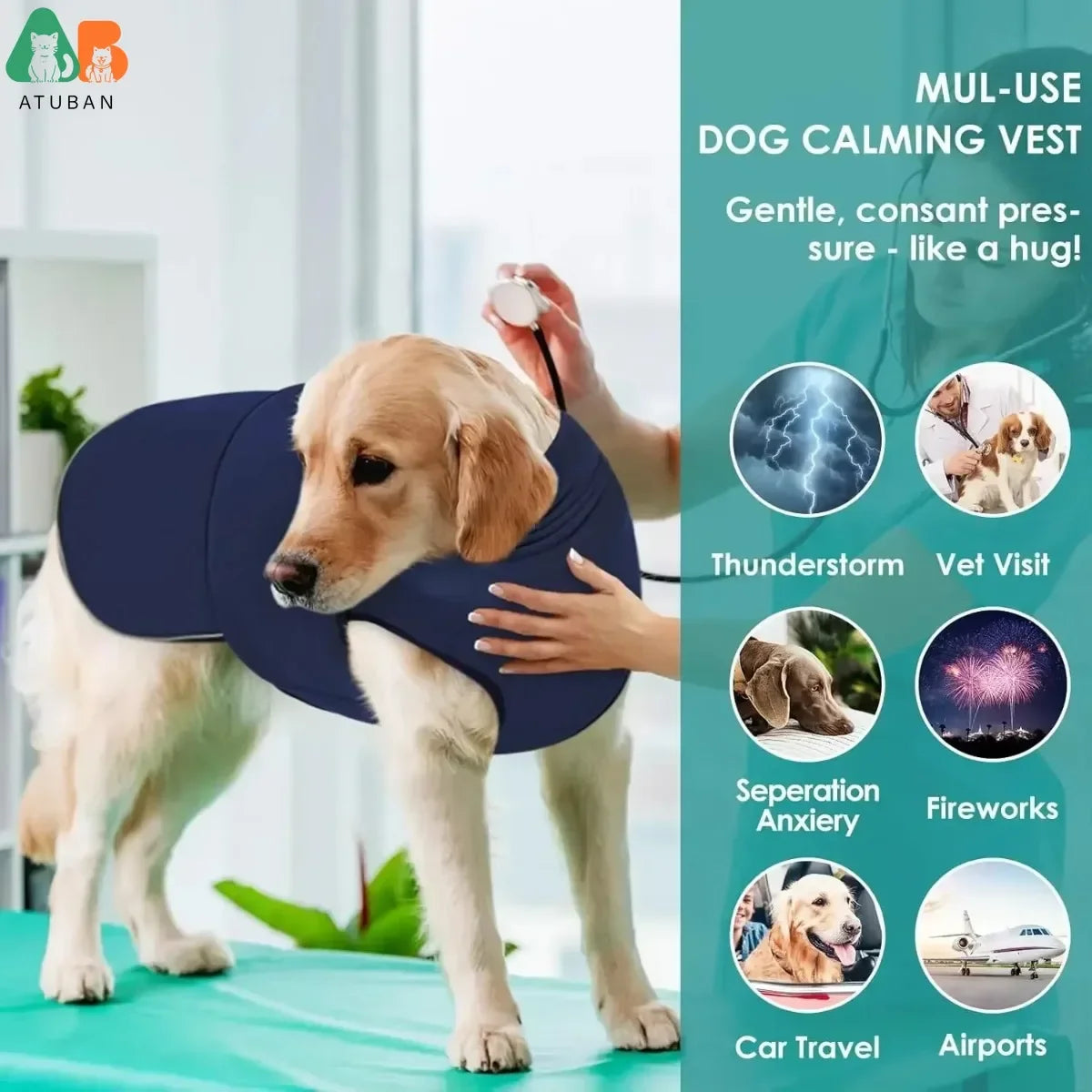 Vivlo Calming Anxiety Vest for Dogs