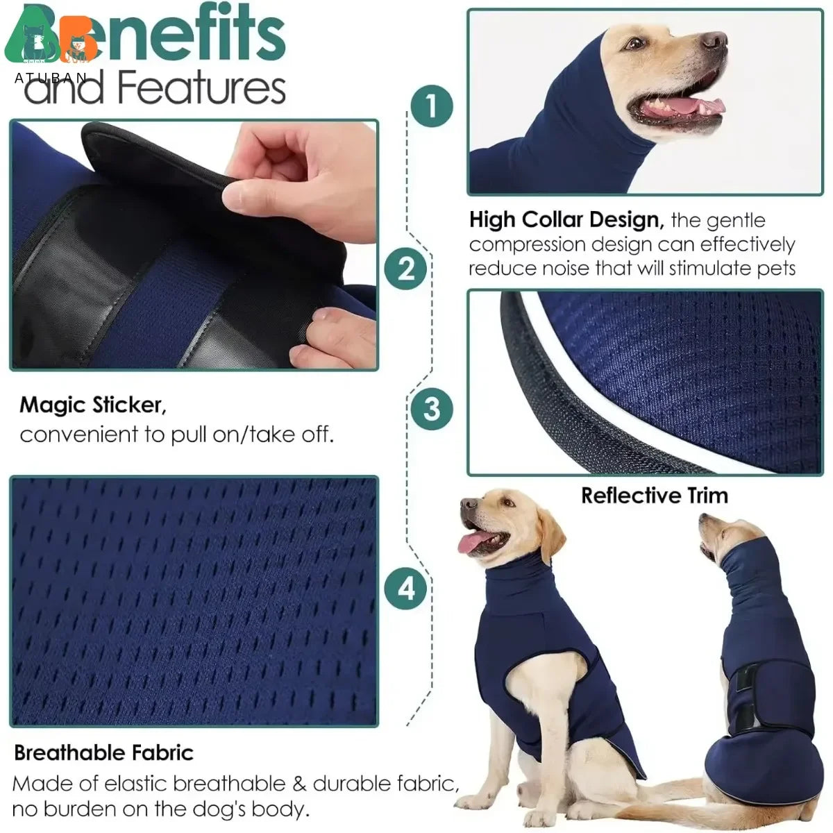Vivlo Calming Anxiety Vest for Dogs